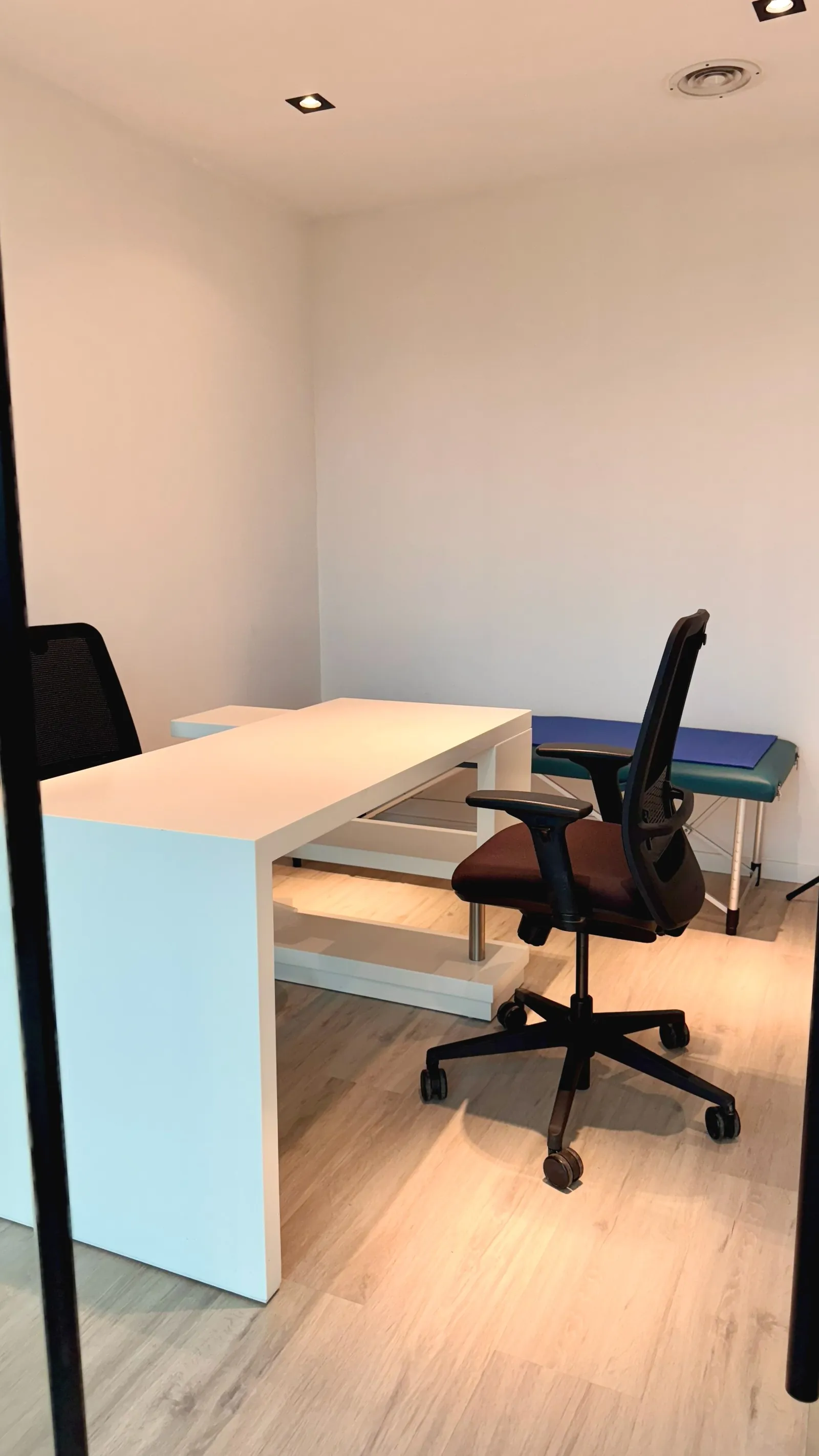Consultorio profesional equipado en BioBal, con escritorio, sillas y luz natural